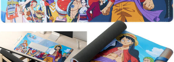 Mousepad One Piece “Wano Country” com Piratas do Chapéu de Palha em estilo Samurai