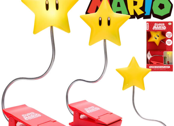 Luminária de clipe Super Estrela do Super Mario Bros.