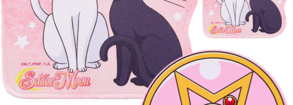 Mousepads Sailor Moon: Estrela de Cristal e gatos mágicos Luna e Artemis