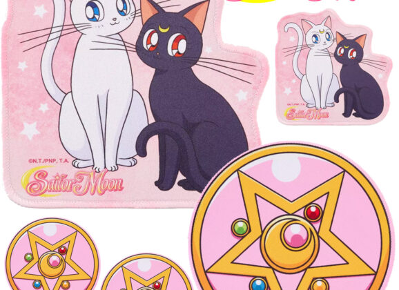 Mousepads Sailor Moon: Estrela de Cristal e gatos mágicos Luna e Artemis