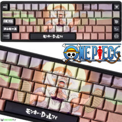 Teclado Mecânico One Piece com Monkey D. Luffy (Gear 5)