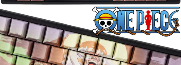 Teclado Mecânico One Piece com Monkey D. Luffy (Gear 5)