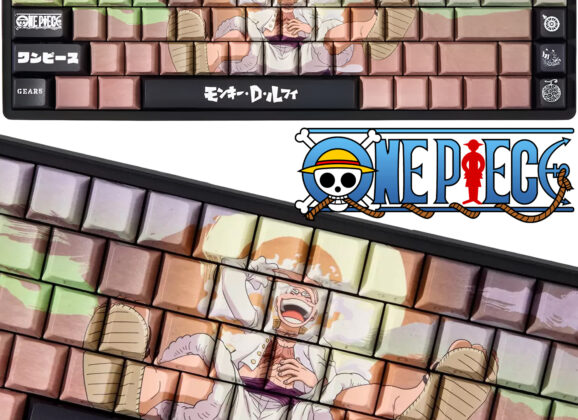 Teclado Mecânico One Piece com Monkey D. Luffy (Gear 5)